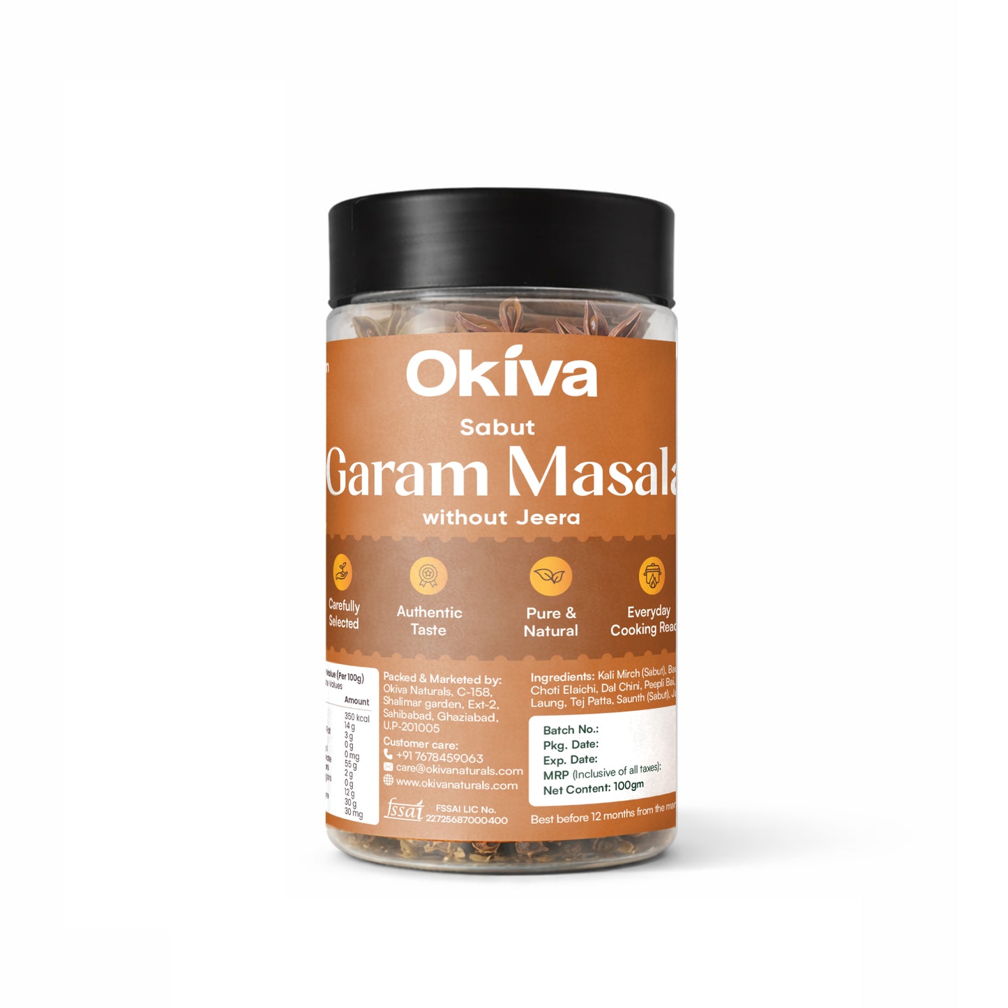 Garam Masala Sabut without jeera