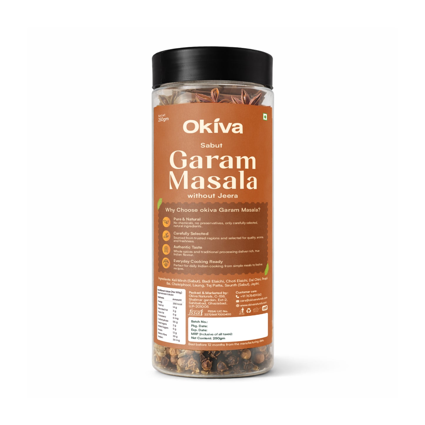 Garam Masala Sabut without jeera